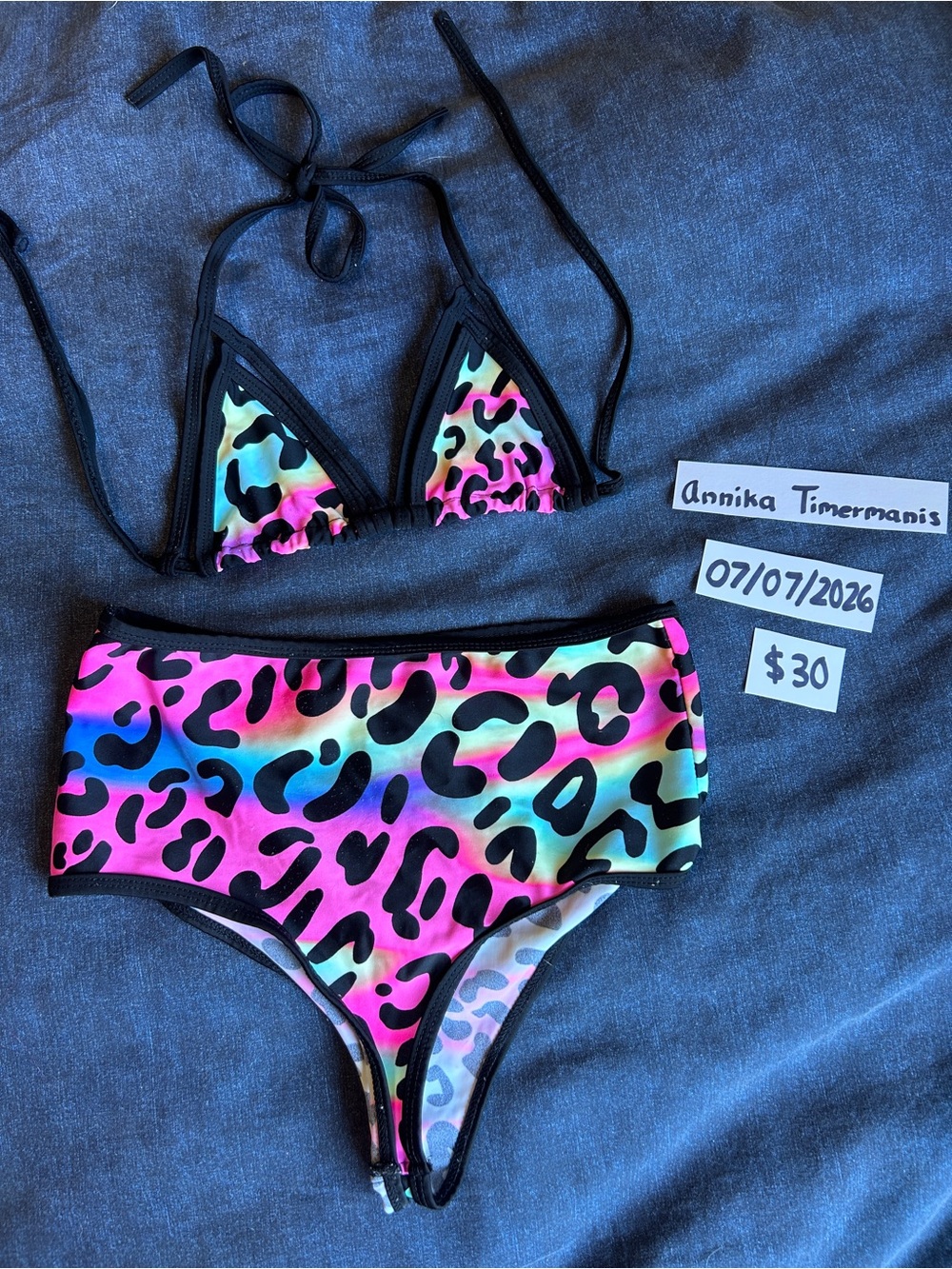 Rave Wonderland Neon cheetah rave set